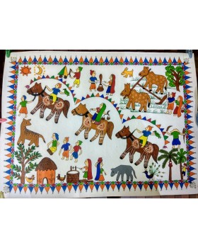 Painting pithora art ( folk art ) 2 Painting pithora art ( folk art ) 2
